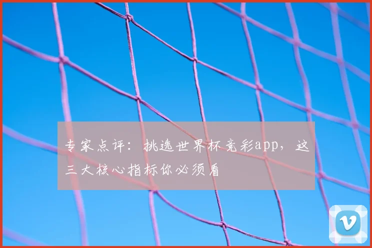 专家点评:挑选世界杯竞彩app,这三大核心指标你必须看