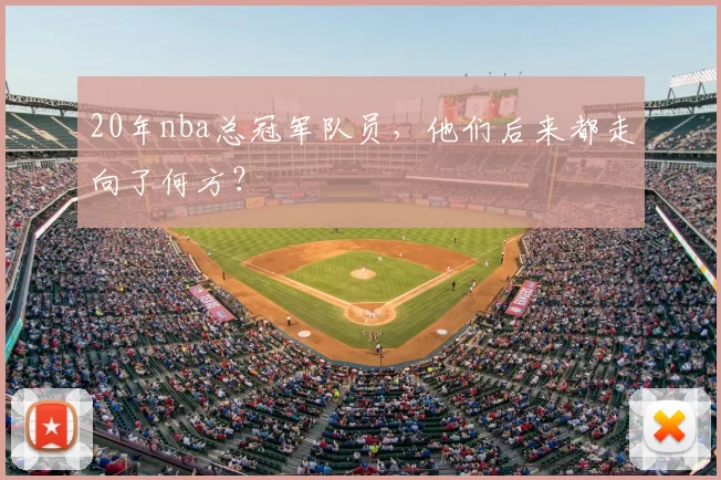20年nba总冠军队员，他们后来都走向了何方？