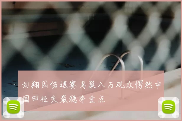 刘翔因伤退赛鸟巢八万观众愕然中国田径失最稳夺金点